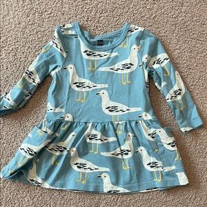 Tea Collection Blue Seagull Print Dress